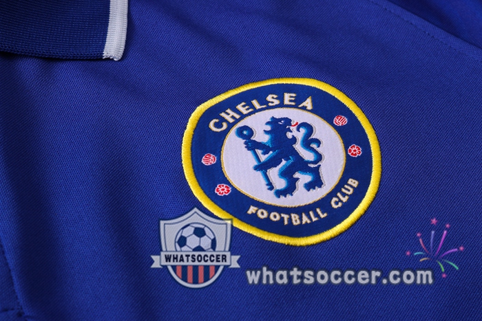 Training Polo Set FC Chelsea + Pants Blue 2020-2021