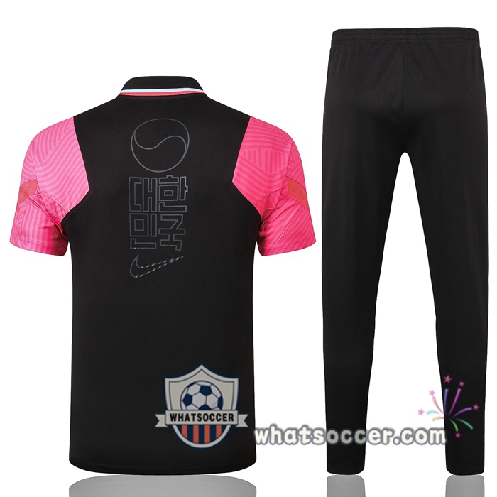 Training Polo Set Korea + Pants Black 2020-2021