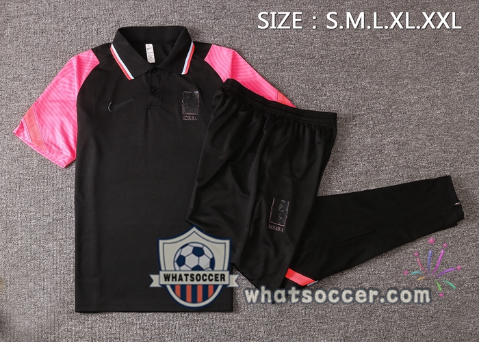 Training Polo Set Korea + Pants Black 2020-2021