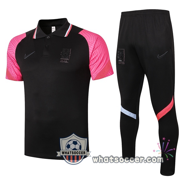 Training Polo Set Korea + Pants Black 2020-2021