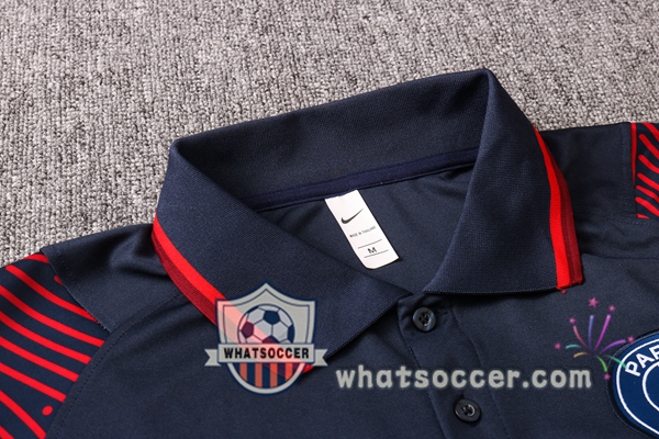 Training Polo Set Paris PSG + Pants Blue Royal 2020-2021