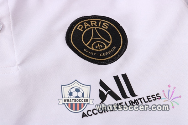 Training Polo Set JORDAN Paris PSG + Pants White 2020-2021