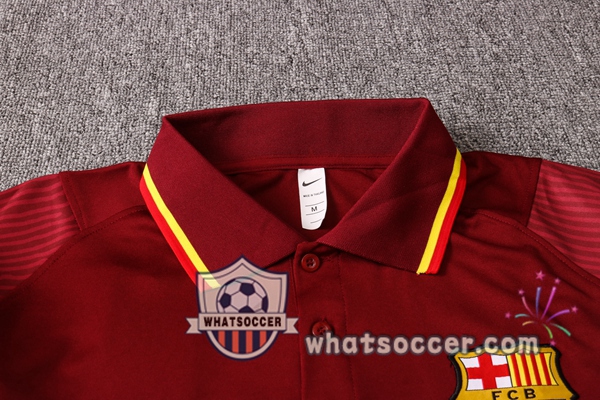 Training Polo Set FC Barcelona + Pants Red 2020-2021