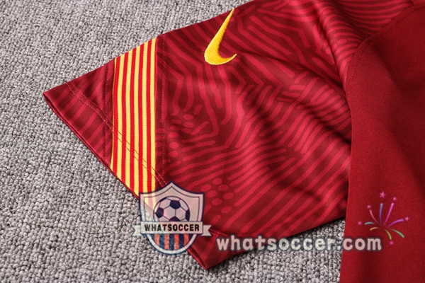Training Polo Set FC Barcelona + Pants Red 2020-2021