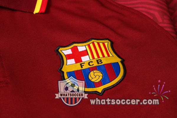 Training Polo Set FC Barcelona + Pants Red 2020-2021