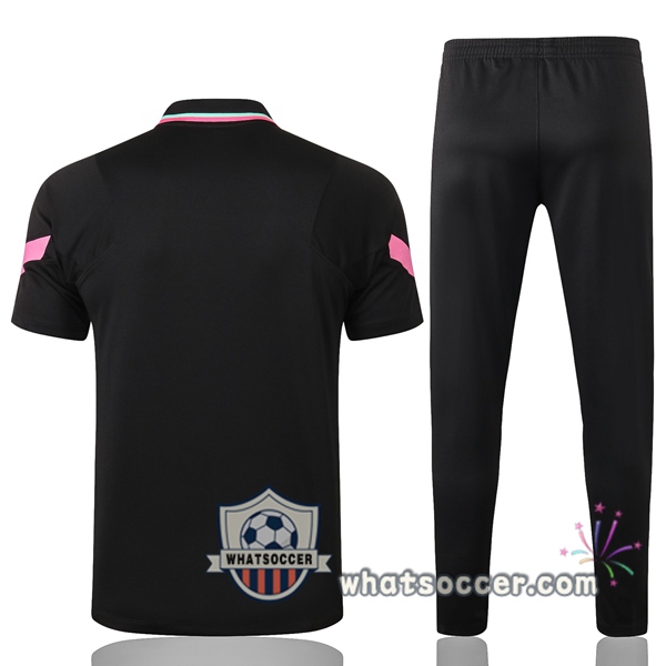 Training Polo Set FC Barcelona + Pants Black Rose 2020-2021