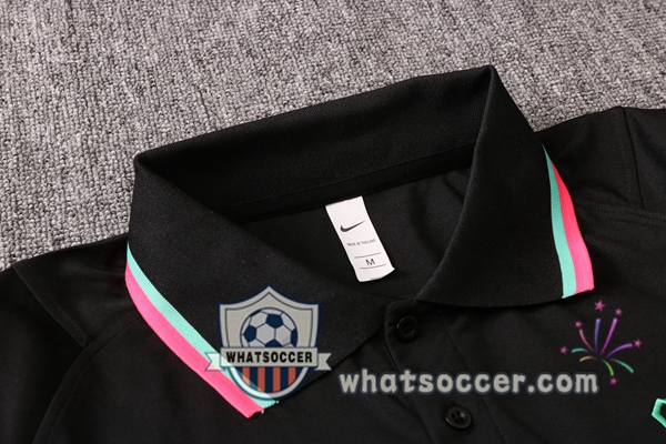Training Polo Set FC Barcelona + Pants Black Rose 2020-2021
