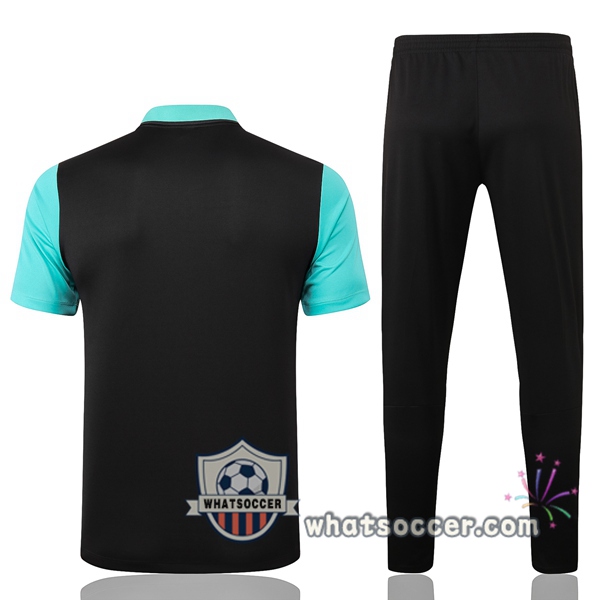 Training Polo Set FC Liverpool + Pants Black Green 2020-2021