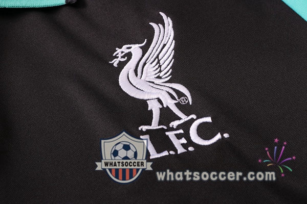 Training Polo Set FC Liverpool + Pants Black Green 2020-2021