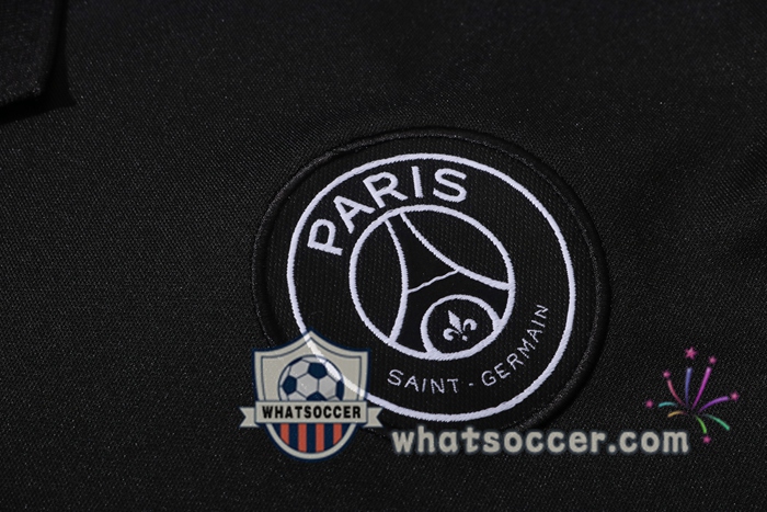 Training Polo Set Paris PSG Jordan + Pants Black 2020-2021