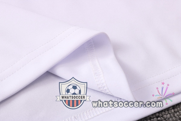 Training Polo Set Manchester City + Pants White Blue 2020-2021
