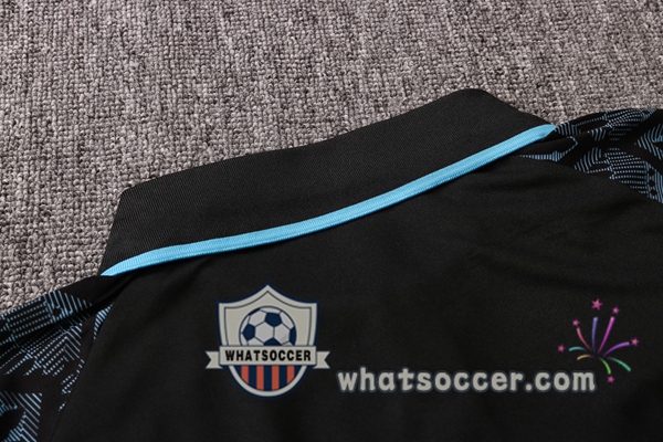 Training Polo Set Manchester City + Pants Black 2020-2021