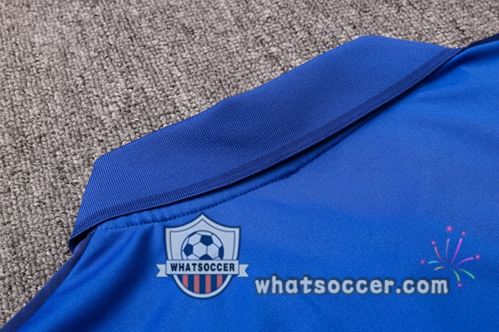 Training Polo Set FC Barcelona + Pants Blue 2020-2021