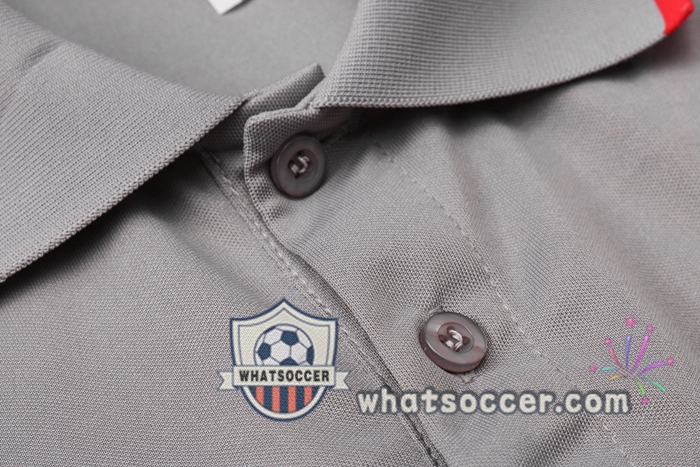 Training Polo Set Atletico Madrid + Pants Gray Red 2020-2021