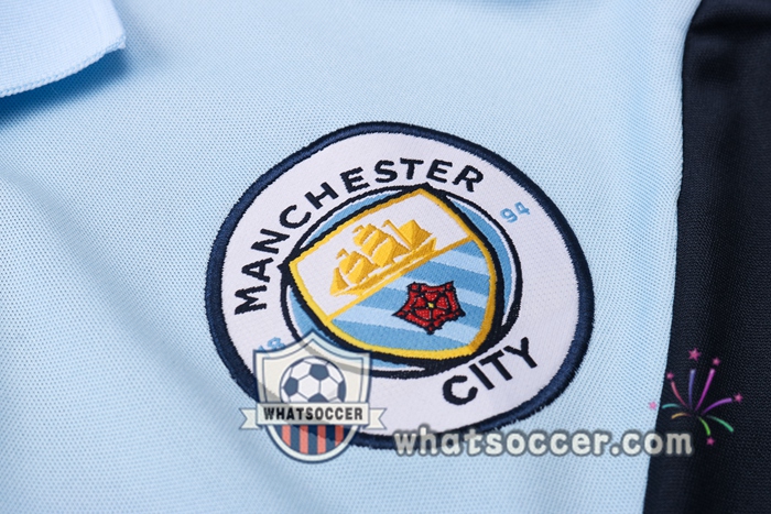 Training Polo Set Manchester City + Pants Blue 2020-2021