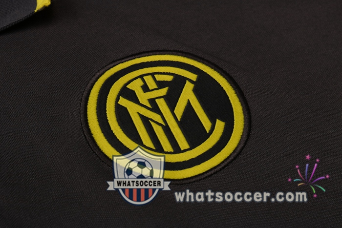 Training Polo Set Inter Milan + Pants Yellow 2020-2021
