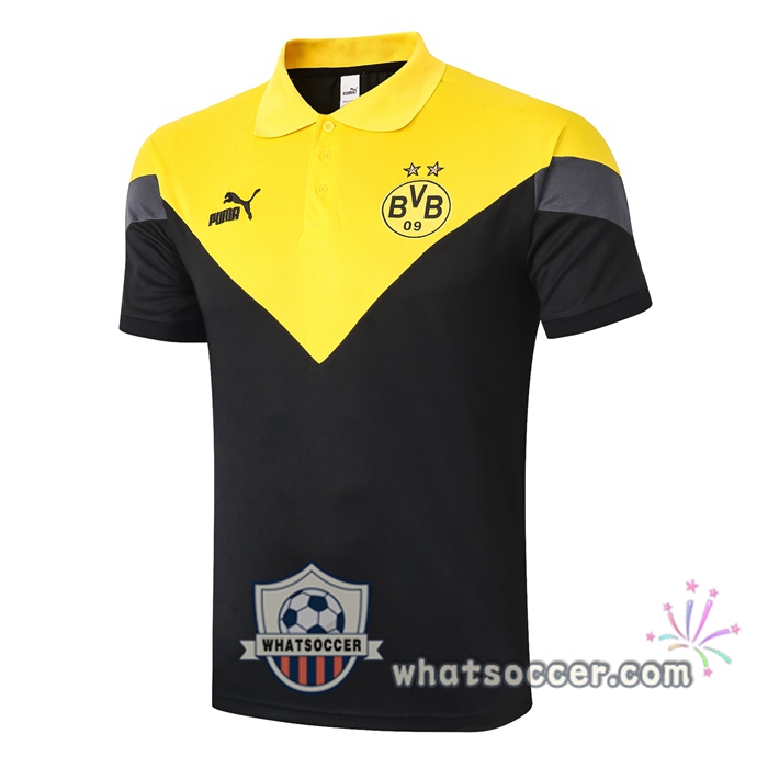 Training Polo Set Dortmund BVB + Pants Yellow Black 2020-2021