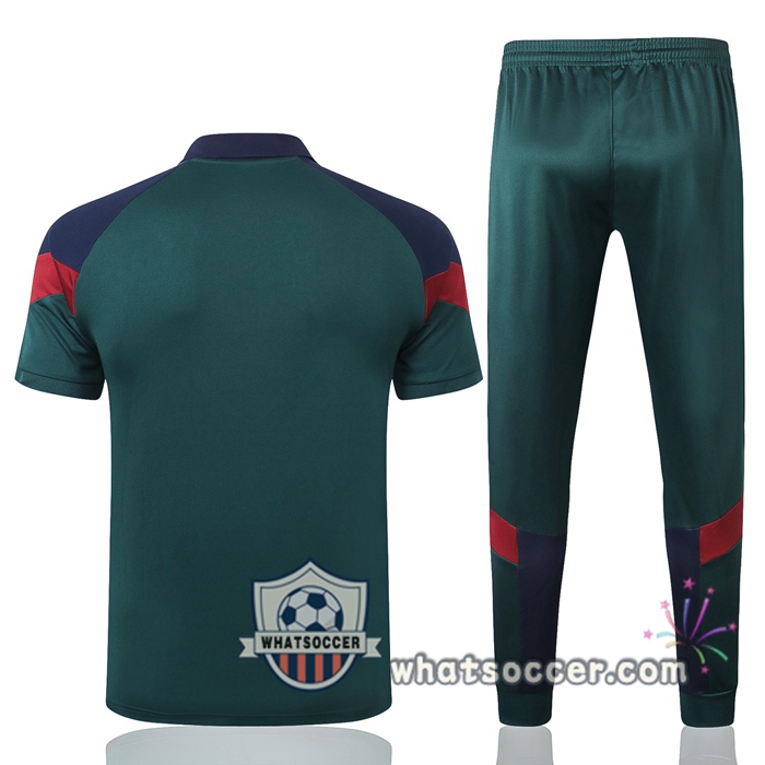Training Polo Set Italy + Pants Green 2020-2021