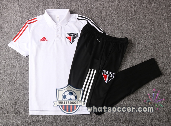 Training Polo Set Sao Paulo FC + Pants White 2020-2021