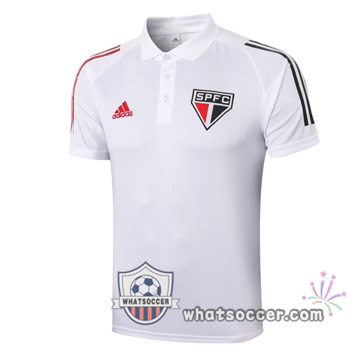 Training Polo Set Sao Paulo FC + Pants White 2020-2021