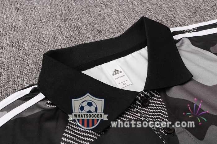 Training Polo Set Juventus + Pants Black White 2020-2021