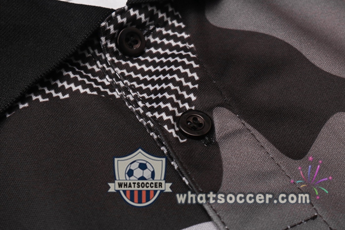 Training Polo Set Juventus + Pants Black White 2020-2021