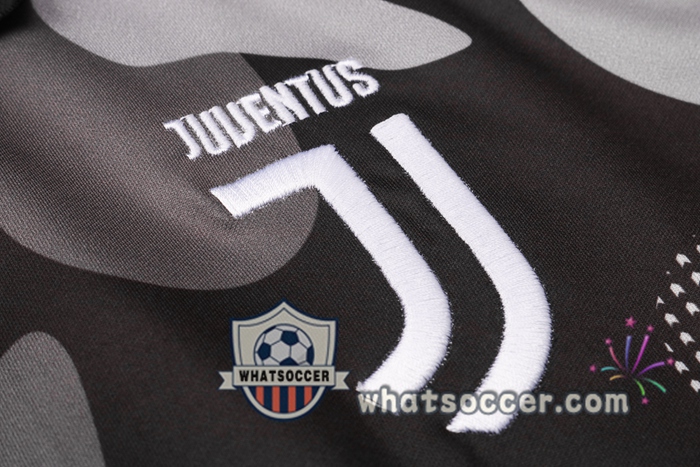 Training Polo Set Juventus + Pants Black White 2020-2021