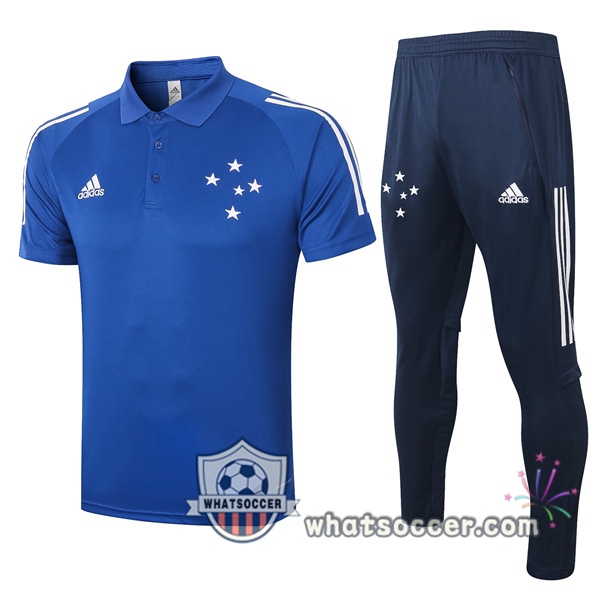 Training Polo Set Cruzeiro EC + Pants Blue 2020-2021