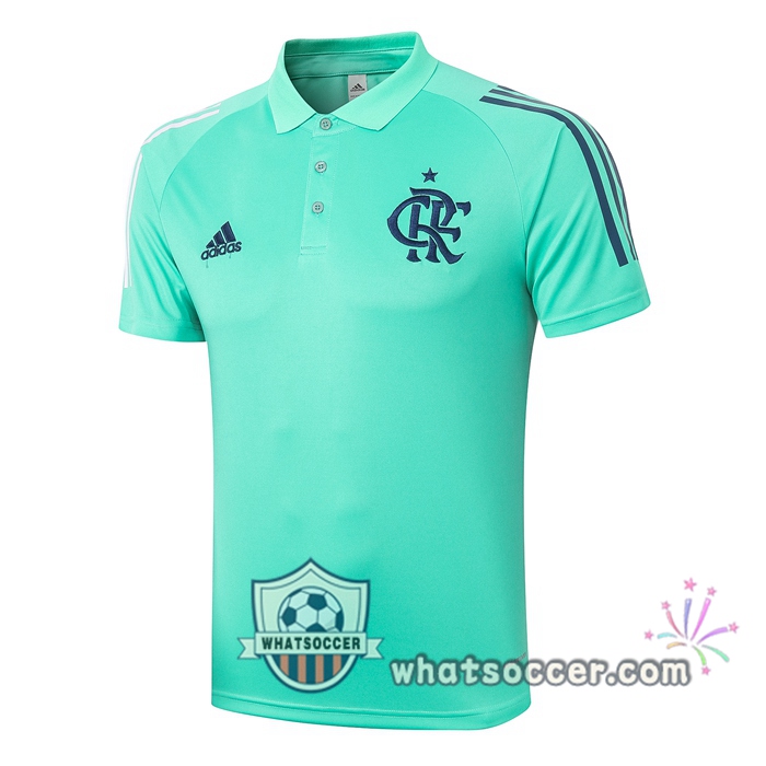 Training Polo Set Flamengo + Pants Green 2020-2021