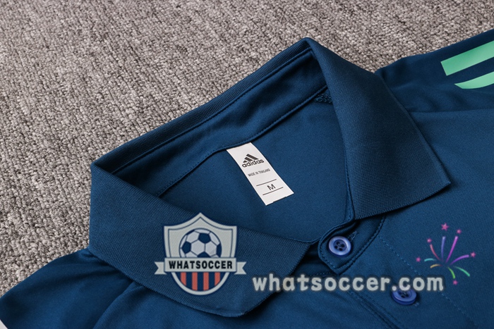 Training Polo Set Flamengo + Pants Blue Royal 2020-2021