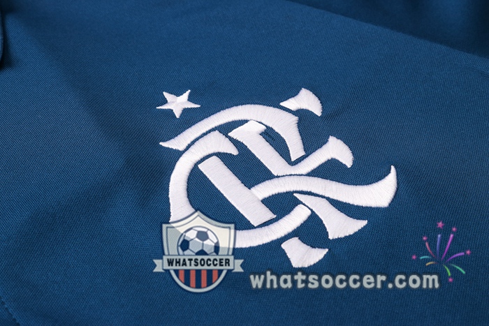 Training Polo Set Flamengo + Pants Blue Royal 2020-2021