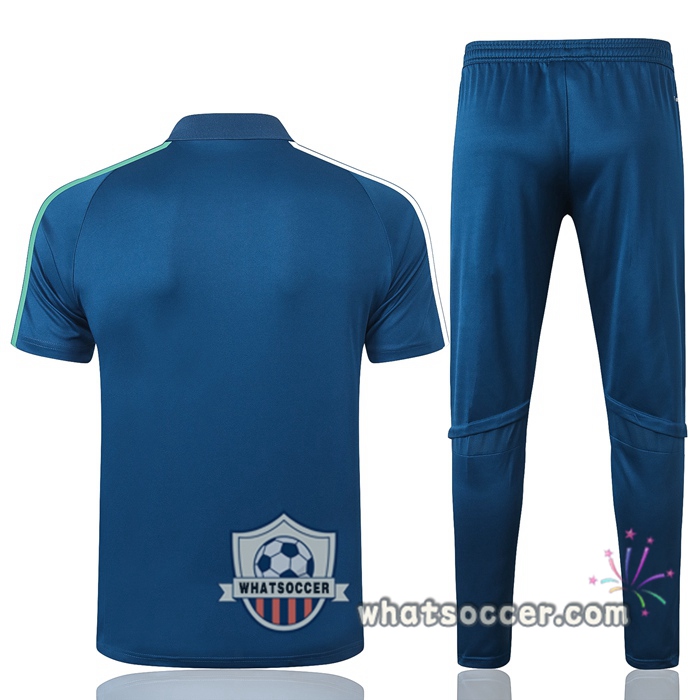 Training Polo Set Flamengo + Pants Blue Royal 2020-2021