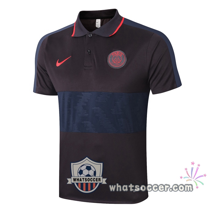 Training Polo Set Paris PSG + Pants Black 2020-2021