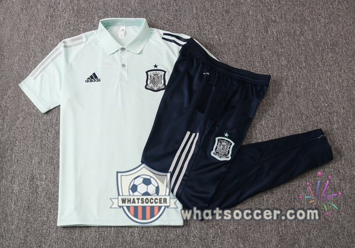 Training Polo Set Spain + Pants Green 2020-2021