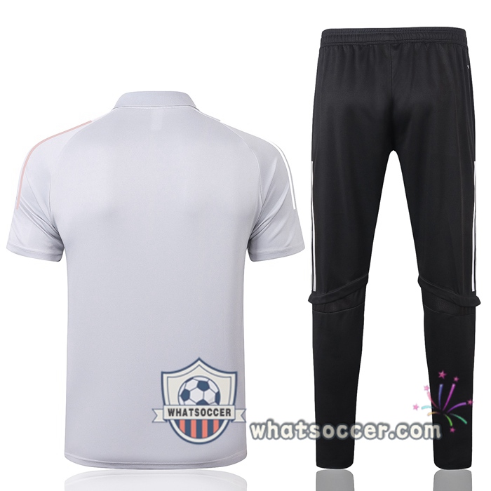 Training Polo Set Germany + Pants Light Gray 2020-2021