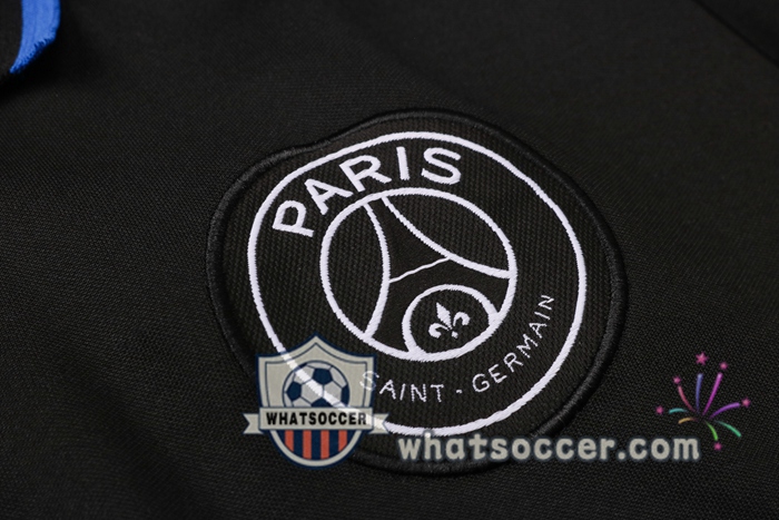 Training Polo Set PSG Jordan + Pants Black Blue 2020-2021