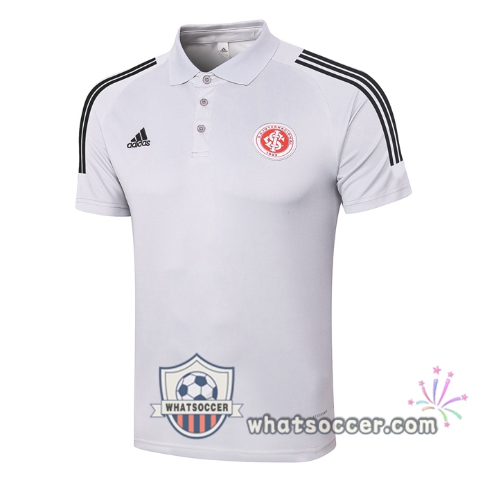 Training Polo Set SC Internacional + Pants Light Gray 2020-2021