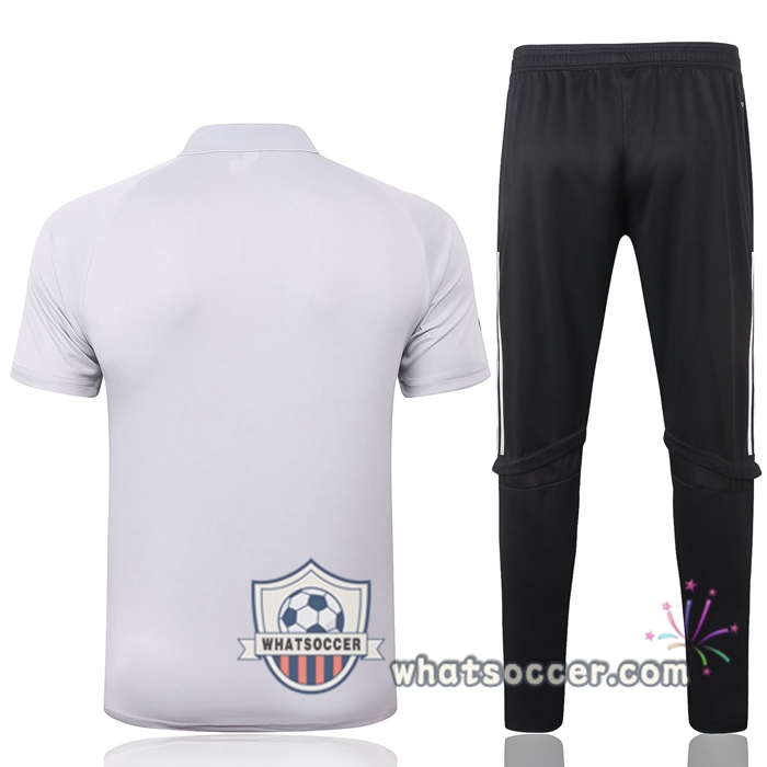 Training Polo Set SC Internacional + Pants Light Gray 2020-2021
