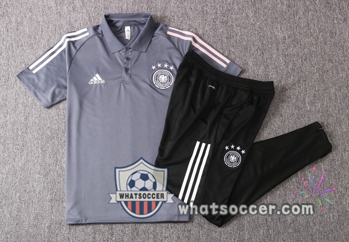Training Polo Set Germany + Pants Dark Gray 2020-2021
