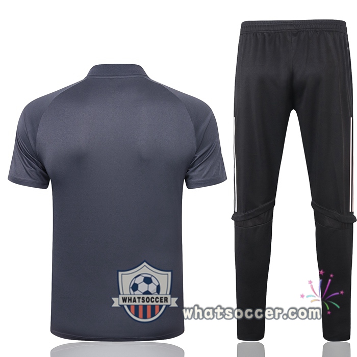 Training Polo Set Germany + Pants Dark Gray 2020-2021