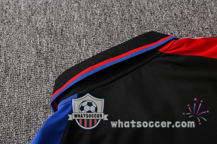 Training Polo Set Paris PSG Jordan + Pants Black Blue Red 2020-2021