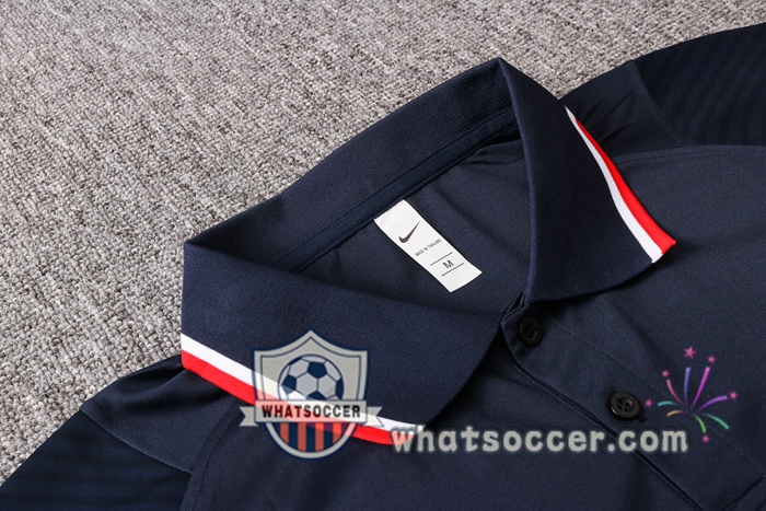 Training Polo Set France + Pants Blue Royal 2020-2021