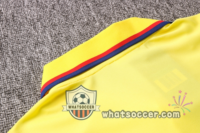 Training Polo Set FC Barcelona + Pants Yellow 2020-2021