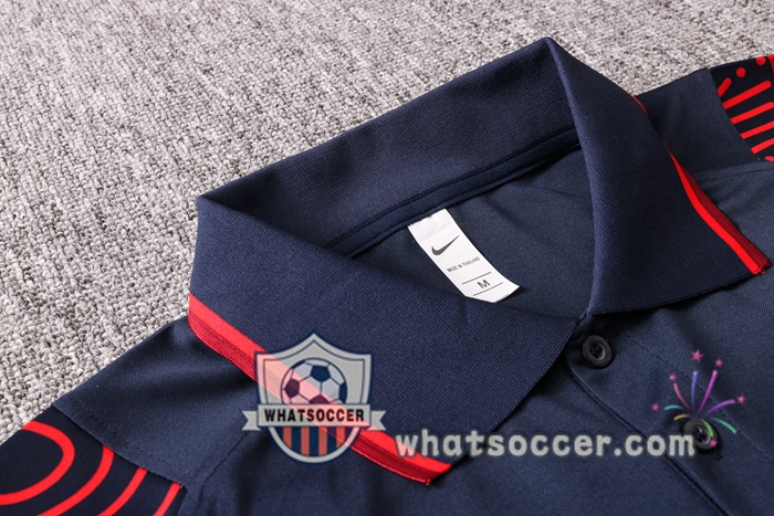 Training Polo Set Paris PSG + Pants Blue Royal 2020-2021