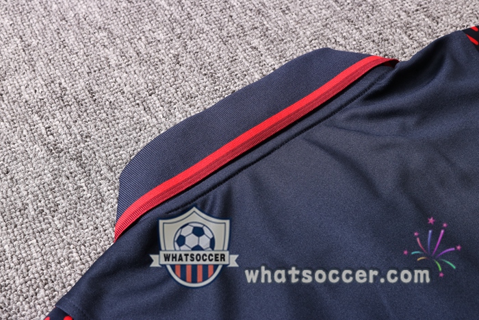 Training Polo Set Paris PSG + Pants Blue Royal 2020-2021
