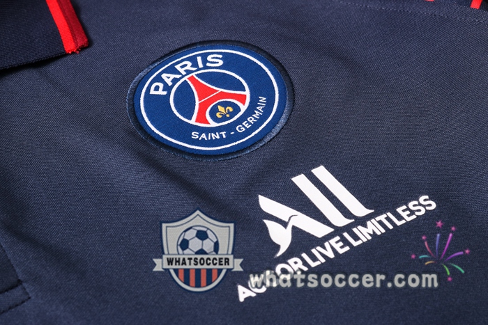Training Polo Set Paris PSG + Pants Blue Royal 2020-2021