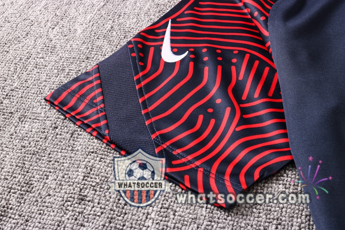 Training Polo Set Paris PSG + Pants Blue Royal 2020-2021