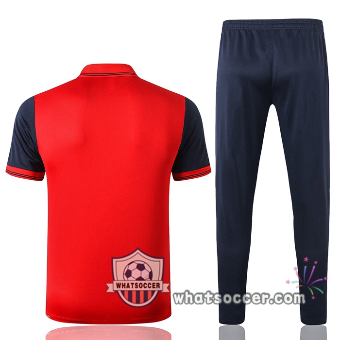 Training Polo Set France + Pants Red 2020-2021