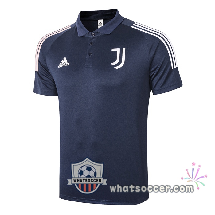 Training Polo Set Juventus + Pants Blue Royal 2020-2021