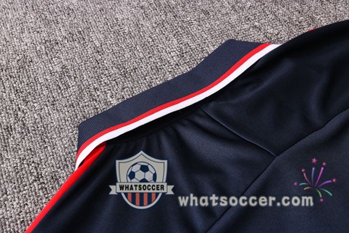 Training Polo Set Paris PSG + Pants Blue Royal Red 2020-2021